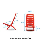 Folding chair Adriatic, white color, load capacity up to 100 kg