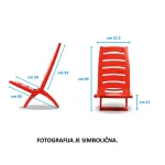 Folding chair Adriatic, magenta color, carrying capacity up to 100 kg