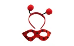 Karneval Spielzeug Maske + Reifen Fühler Marienkäfer-2