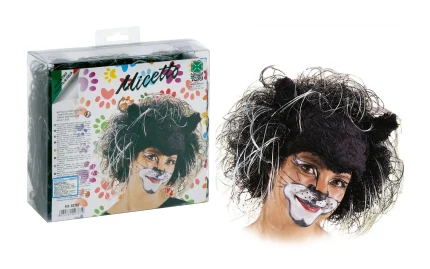 Karneval Spielzeug schwarze Katze Perücke-1