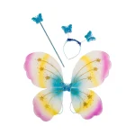Carnival toys colorful butterfly wings + ring + stick