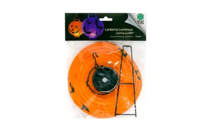 Paper lantern - pumpkin shaped lantern, 20 cm, Carnival Toys