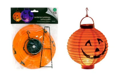 Papierlaterne - Kürbisförmige Laterne, 20 cm, Carnival Toys-1