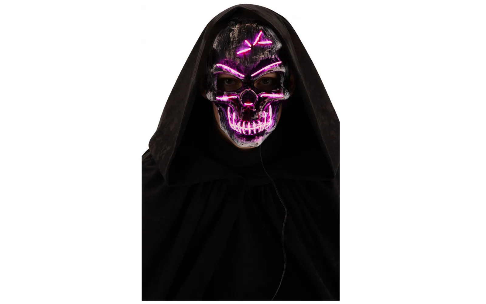 Grey skull mask with glowing effects, Carnival Toys Grey skull mask with glowing effects, Carnival Toys