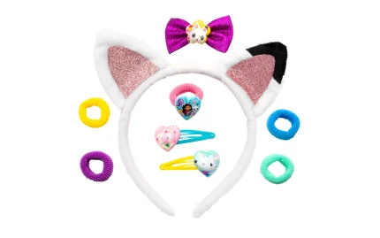 Haar-Set mit 8 Teilen und Katzenohren, Gabbys Puppenhaus