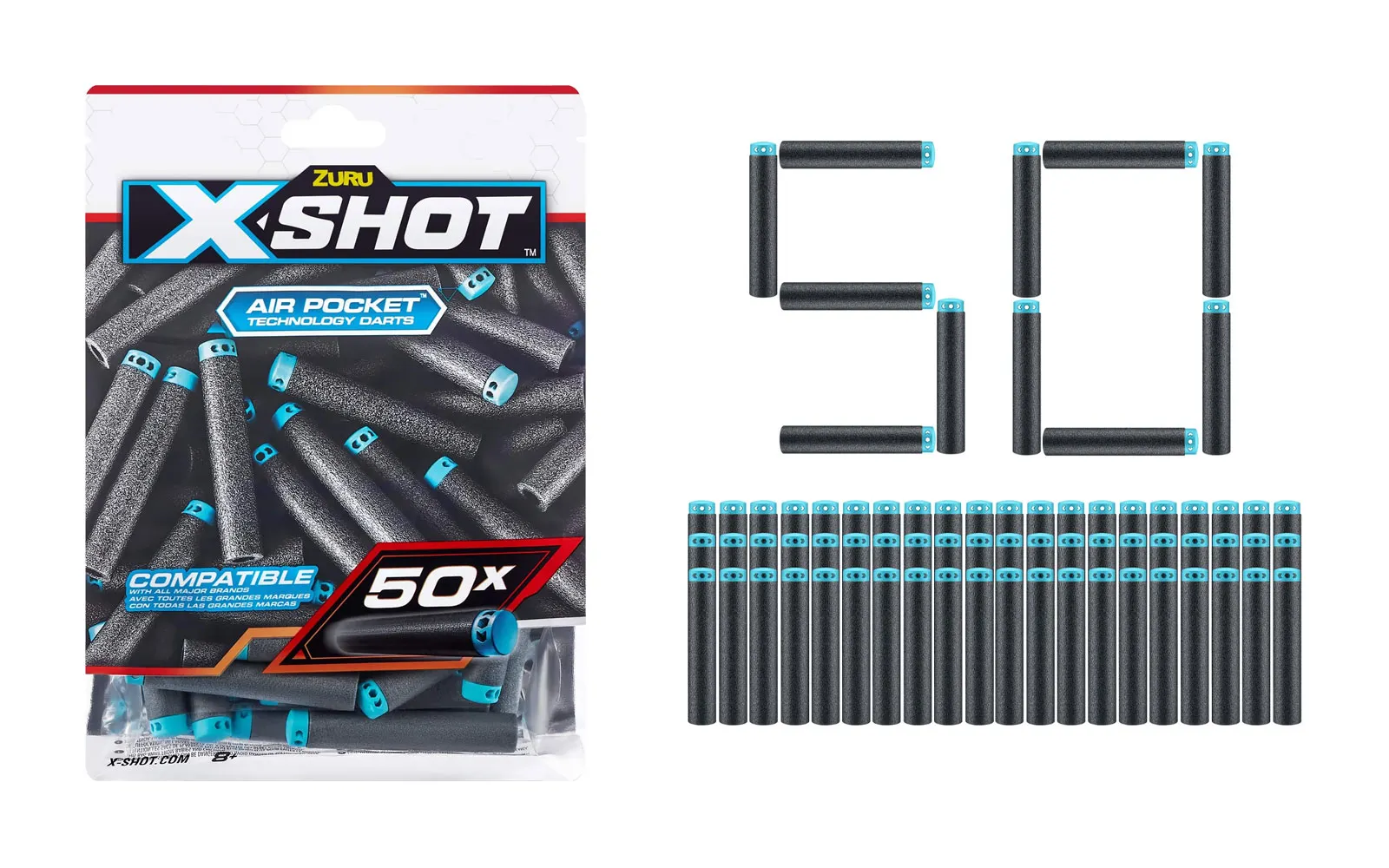 Ammunition, 50 pieces, X-Shot, Zuru Ammunition, 50 pieces, X-Shot, Zuru