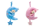 Nachziehbares mondförmiges Instrument mit Teddybär, 23 cm.-2