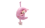 Nachziehbares mondförmiges Instrument mit einem Teddybär, 23 cm.-1