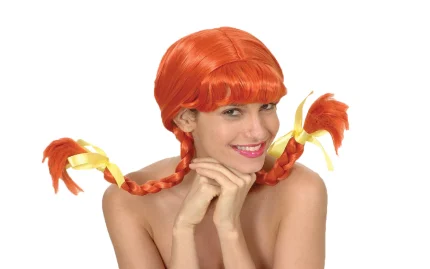 Orange braid wig
