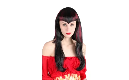 Devil wig black-red