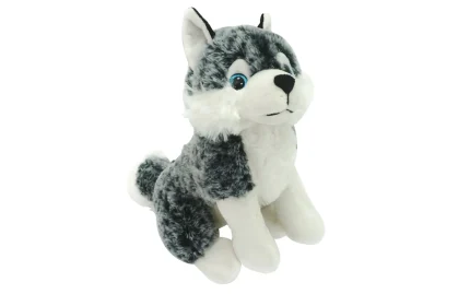 Sitting husky, 26 cm