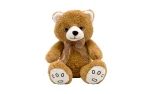 Sitzender Plüsch-Teddybär mit Seidenschleife, 28 cm-1