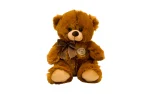 Sitzender Plüsch-Teddybär mit Schleife, 25 cm-1