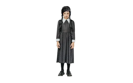 Children's black wig with pigtails