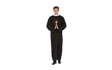 Adult carnival costume - priest with a collar