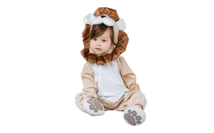 Baby lion costume with brown collar