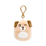 Plush animal-shaped keychain, 9 cm