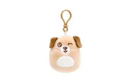 Plush animal-shaped keychain, 9 cm