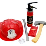 Firefighter + helmet in the network, set