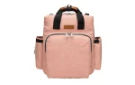 Modische Wickeltasche - Rucksack mit USB-Anschluss, pink-2
