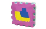 Baby foam puzzle with vehicle motif, 9 pieces, Unikatoy